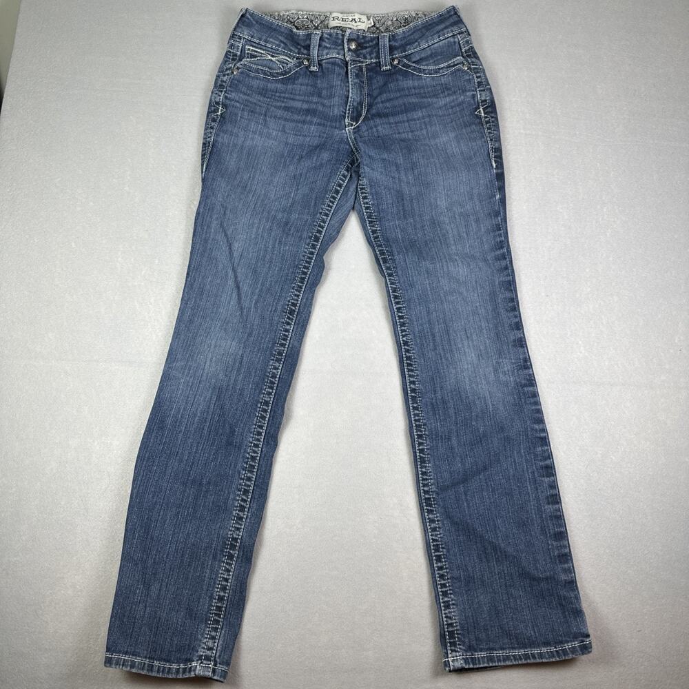 Ariat Real Denim Mid Rise Straight Jeans Womens 30R